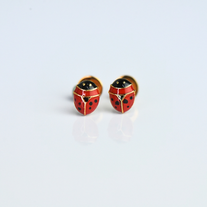 Classic Lady Bug Stud Earrings