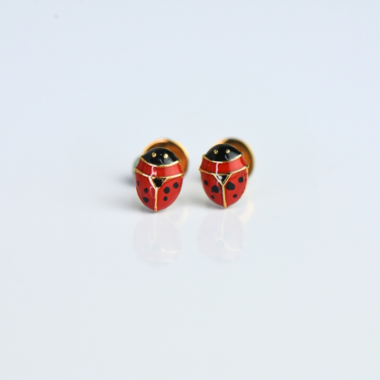 Classic Lady Bug Stud Earrings