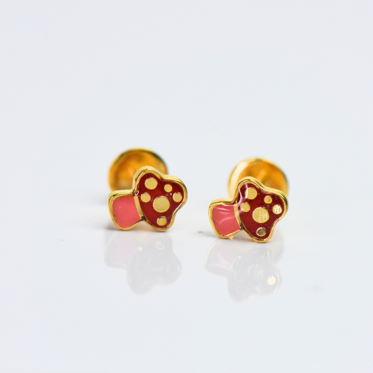 Classic Mushroom Stud Earrings