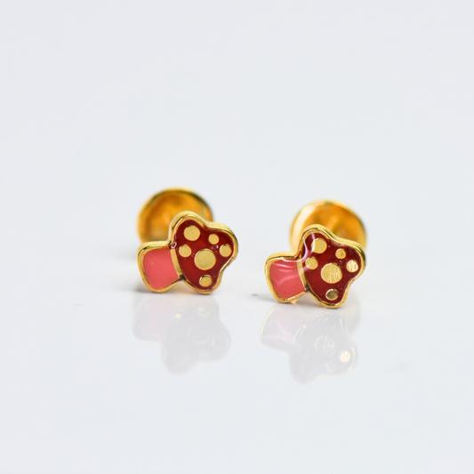 Classic Mushroom Stud Earrings