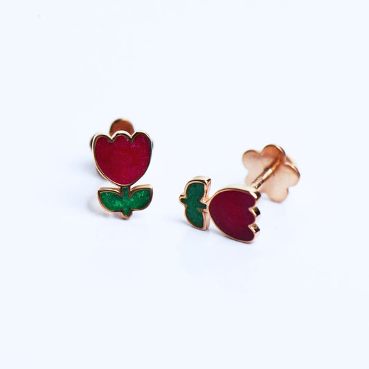 Classic Tulip Stud Earrings