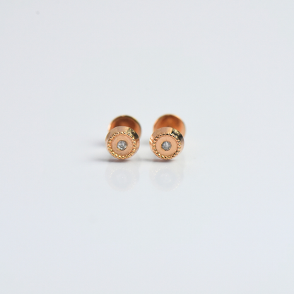 Classic Round Stud Earrings