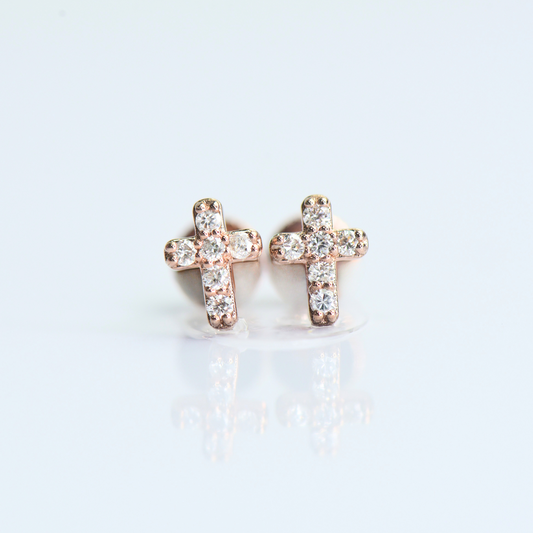 Classic Cross Stud Earrings
