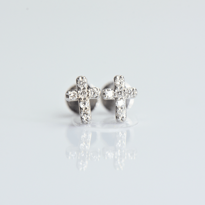 Classic Cross Stud Earrings