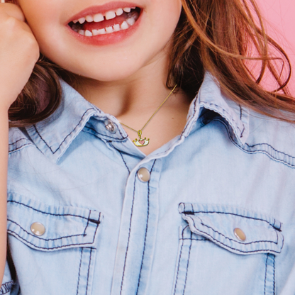Classic Pink Heart Crown Pendant